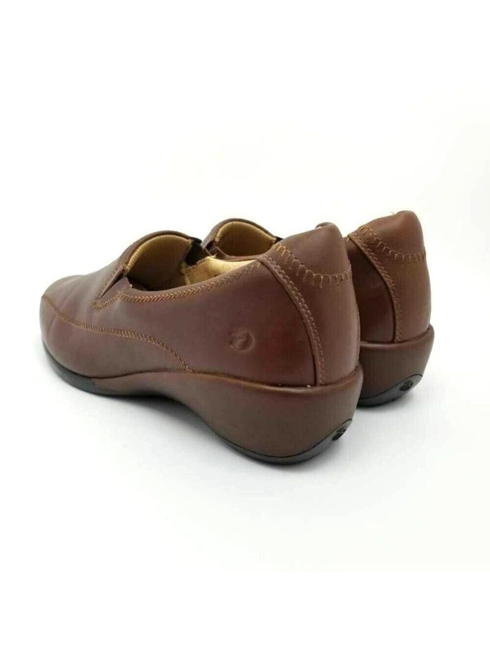 Aravon Womens Slip On Wedge Loafer Shoes Brown Leather Sz 7B - Picture 12 of 12